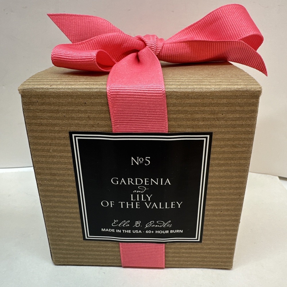 Ella B Pure Soy Candle No 5 GARDENIA and LILY OF THE VALLEY Large 11oz Kiss Me